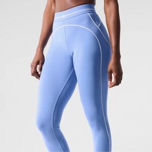 ALO Airbrush High-Waisted Heart Throb Legging NWT - Crystal Clear Blue/White